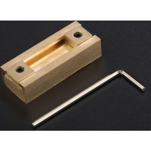 2pcs/set 5cm T-Slot Fixture Holder + Allen Wrench Custom Brass Steel fits 4-5 Letters Molds on Leather Craft Seal Heat Embosser