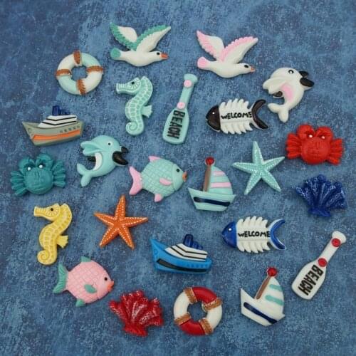 24 pcs/set marine series fridge magnets strong neodymium refrigerator magnet whiteboard office photo magnetic sticker home deco