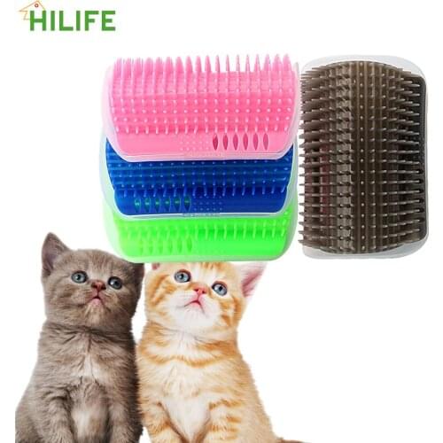 Cat Grooming Accessories With Catnip Corner Dogs Cat Massage Brush Hair Removal Comb Tool Cat Product Pet Cat Self Groomer