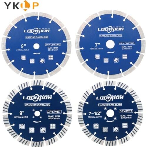 180mm 230mm 9" Diamond Saw Blade Stone Cutting Disc Cutter for Granite Marble Concrete