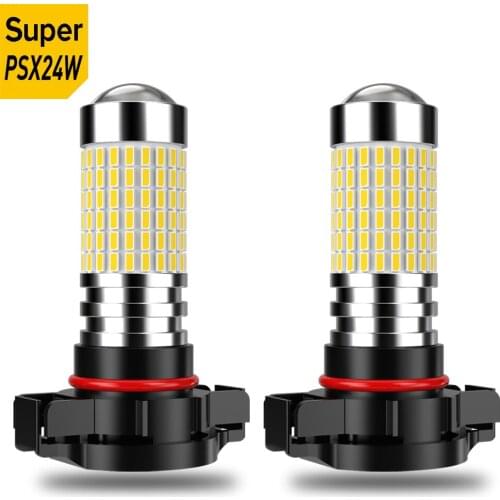 2X Car Fog Lamp H7 H8 H9 H11 9005 HB3 9006 HB4 5202 PXS24W LED Fog Lights Bulb DRL Auto Driving Running Lamp 12V 6000K White