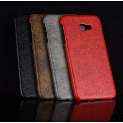 For Samsung Galaxy J4 Plus Case PU Leather Litchi pattern Skin Hard Cover For Samsung Galaxy J4 Plus J4+ 2018 J415F Phone Case
