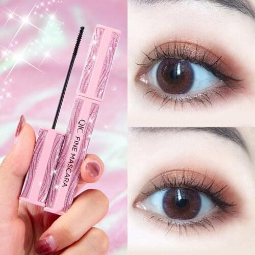 Black Mascara Mascara Small Brush Head Mascara Lengthening Eyelash Makeup Waterproof Mascara Eye Makeup Cosmetics