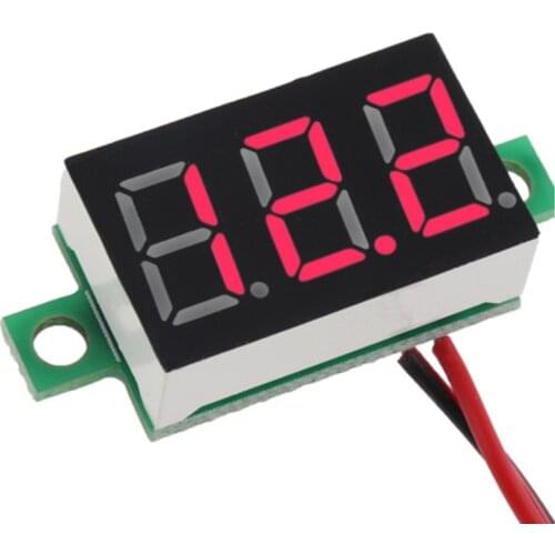 Digital Voltmeter Module DC 4.5V-30V 2-Wire LED Display Voltage Meter Voltmeter Voltage Tester Panel Meter Gauge for Motorcycle
