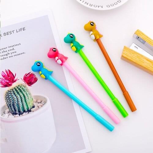 0.5mm Kawaii Creative Dinosaur Gel Pen cat Signature Pen Escolar Papelaria For Office School Writing Supplies Stationery Gift
