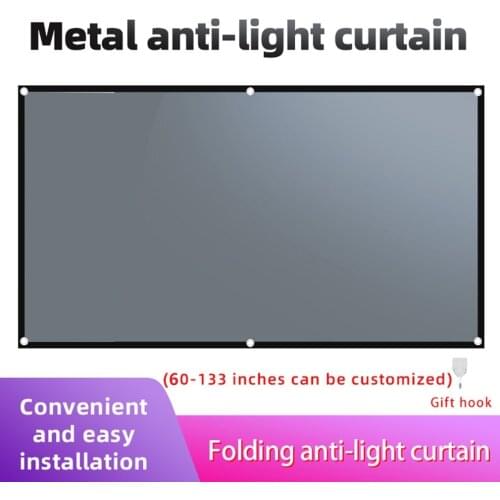 Metal Foldable Light-proof Projection Screen Easy To Fold Anti-light 3D High Definition Projection Durable Screen