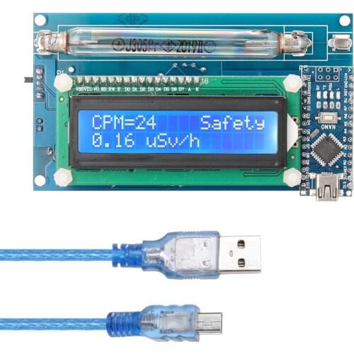 DIY Geiger Counter Kit Module Nuclear Radiation Detector with LCD Display Radiation Dosimeter Electromagnetic Radiation Detector
