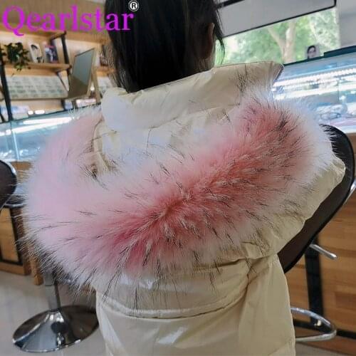 2021 New Warm Faux Fur Collar For Children Baby Child Boys Girls Students kids Parkas Coats Scraves Winter Scraves 50cm 60cm