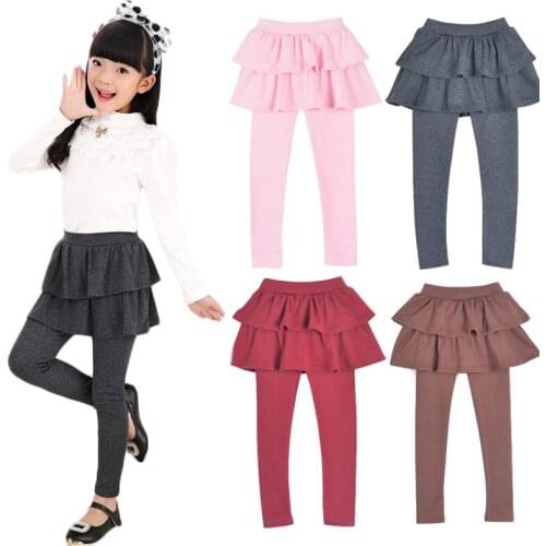 7 Color Autumn Girls Pants Cotton Casual Children Trousers Elastic Waist Spring Kids Leggings 3 4 5 6 7 8 Years Old Kids Clothes