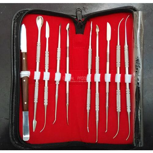 Dental Lab Equipment Wax Carving Tools Set Surgical Dentist Sculpture Knife Instruments Tool Kit