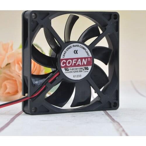 1pcs For COFAN Ultra-thin Chassis Large Air Volume Fan F-8015H12BII 12V 0.35A 8cm Cooling Fan Cooler Accessories