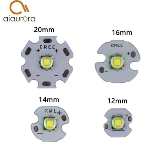 1 PCS CREE XML XM-L T6 LED U2 10W WHITE Warm White High Power LED Emitter Diode with 12mm 14mm 16mm 20mm PCB for DIY