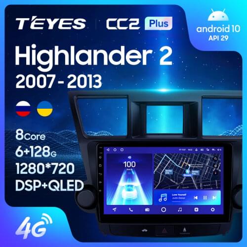 TEYES CC2L CC2 Plus For Toyota Highlander 2 XU40 2007 - 2013 Car Radio Multimedia Video Player Navigation GPS Android No 2din 2 din dvd
