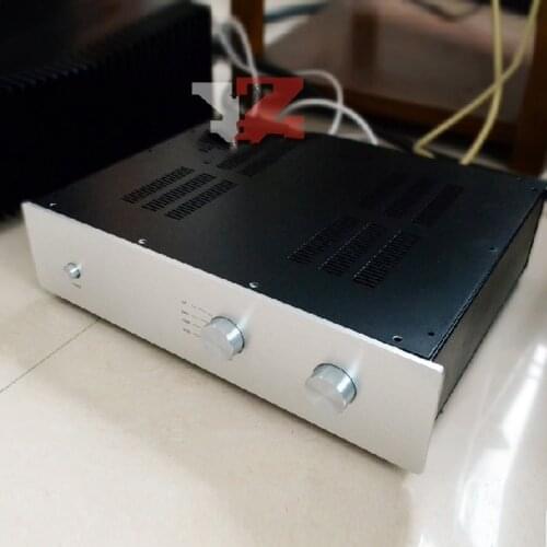 KYYSLB 430*350*100mm DIY Advanced Audio Amplifier Chassis Enclosure Box Preamp Front Panel Decoder Board Amplifier Case Shell
