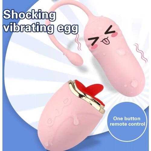 Tongue Vibrator Wireless Remote Control Love Eggs Vibrator G Spot Vaginal Prostate Massage Vibrator Bullet Vibrator Sex Toy