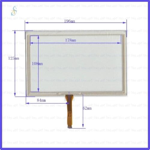 ZhiYuSun 196mm*125mm NEW 8.5 inch Touch Screen glass 5 wires resistive USB touch panel overlay kit 196*125 TOUCH SCREEN