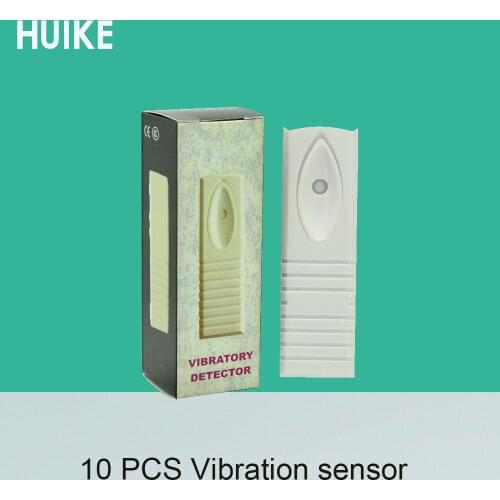 10 PCS Intelligent Digital wired Vibration sensor Alarm Without power NC to NO signal output cashbox safebox anti burglar shock