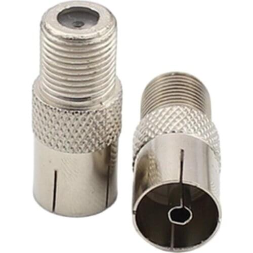 10pcs F Female to TV Female Imperial british Adapter connector straight