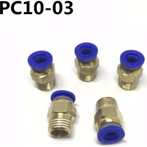 100PCS PC10-03 PC10-3 Pneumatic fitting push in quick connector fittings