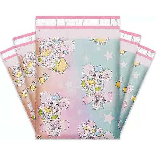 50Pcs/Lots Colorful Poly Mailer Mix Pattern Clothing Bags Poly Mailer Self Seal Envelopes Gift Bag Courier Shipping Envelopes