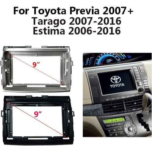 9 inch Car Radio Fascia For Toyota Previa/Estima/Tarago Auto Stereo Player DVD Panel Dash Kit Frame Bezel Faceplate