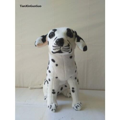 Large 42cm squatting dalmatian dog plush toy soft doll birthday gift b1959