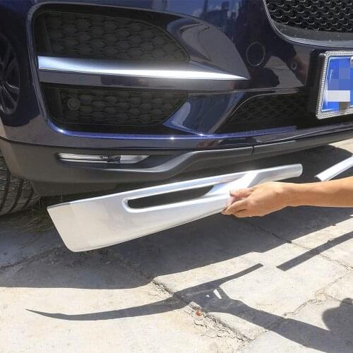 ABS Chrome Front Grille Bumper Decoration Strip Trim 3pcs For Jaguar F-pace 2016-2018