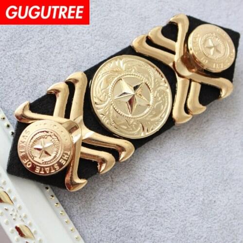 GUGUTREE brooch breastpin tassels shoulder board patch metal patches badges applique patches for clothing CH-37