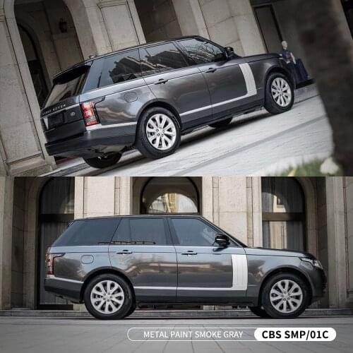 Good Strechable Super Bright Glossy Metallic Film Rolls Grey Color Full Body Changing Wrapping Vinyl Stickers