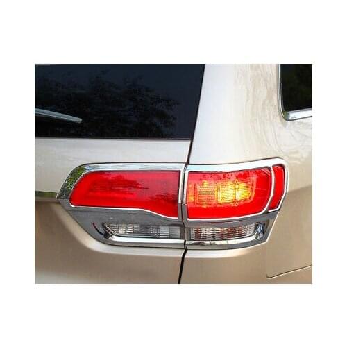 Chrome Rear Tail Light Lamp Cover Trim 4pcs For Jeep Grand Cherokee 2014 - 2019