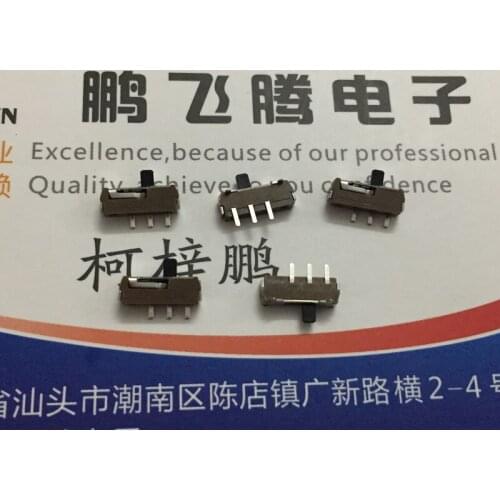 10PCS/lot Imported Japanese ALPS SSSS710607 toggle switch 3 feet 2 gear SMD sliding switch horizontal side dial