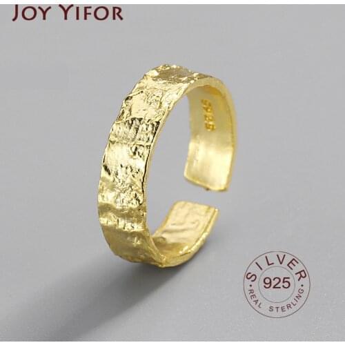 Irregular Rock Texture Gold Ring Women Rings 925 Sterling Silver Anillo Plata 925 Mujer Parure Bijoux Femme 2020 Bague