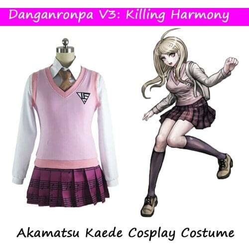 New Danganronpa V3: Killing Harmony Akamatsu kaede Cosplay Costume Anime Uniform Props Gifts