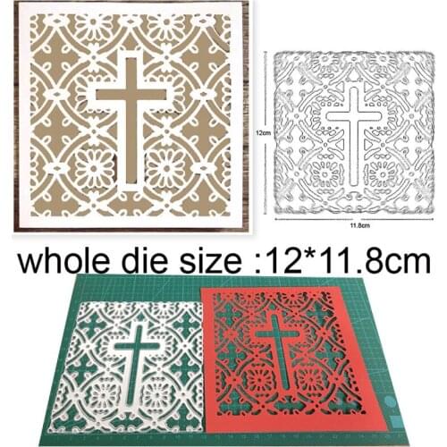 Lace Cross Background Frame Metal Cutting Dies Stencils Scrapbooking dies Embossing Die Cut Craft Paper Stamps and Dies New 2020