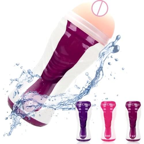 Reusable Sex Cup Adult Products Realistic Pussy Soft Silicone Sex Toys for Men Male Masturbator Vagina Masturbation Cup