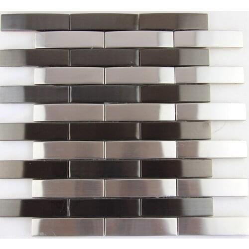 Fashion stainless steel metal mosaic tile kitchen backsplash bathroom shower background decorative wallpaper saloon ballroom