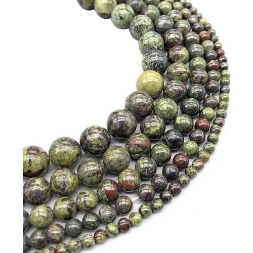 Fashion Natural Dragon Blood Stone 4 6 8 10 12mm Handmade DIY Bracelet Necklace Jewelry Making Loose Gem Stone Beads