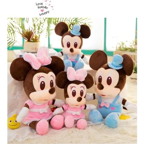 35cm/45cm Disney Mickey Mouse Minnie Animal Stuffed Plush Toys Cartoon Princess Cotton Doll Birthday Gift Children Girl Kid Gift