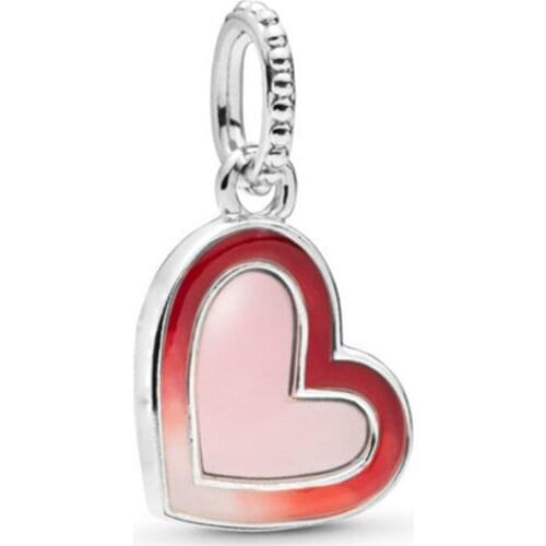 1Pcs New Cute Heart Pendant DIY Beads Suitable for Original Pandora Charm Bracelet Ladies Jewelry Making Gifts