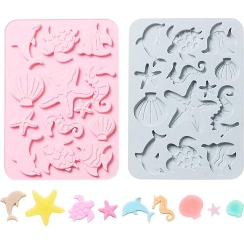 New Silicone Cake Mold Creative Underwater World 3D DIY Handmade Biscuits Candy Chocolate Mould Mousse Decoration Baking Tools