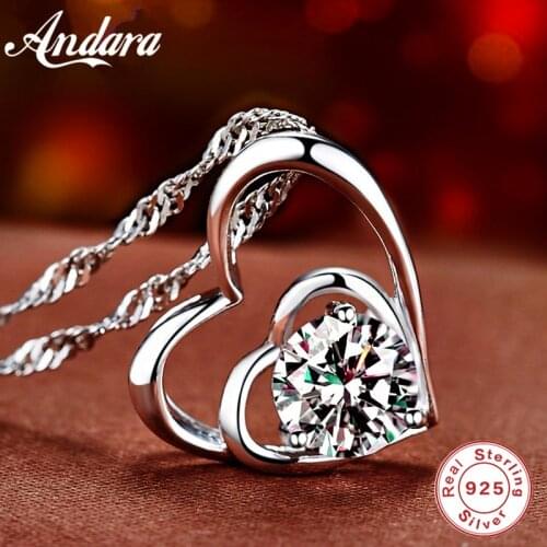 925 sterling silver necklace and pendant ladies fashion ladies cross zircon jewelry accessories necklace