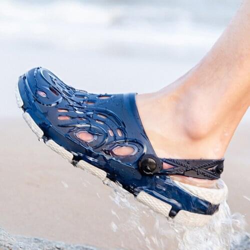 Couple Water Shoes Beach Casual Mens Slippers Unisex Hollow out Casual Couple Beach Non-slide Sandal Flip Flops Zapatos Hombre