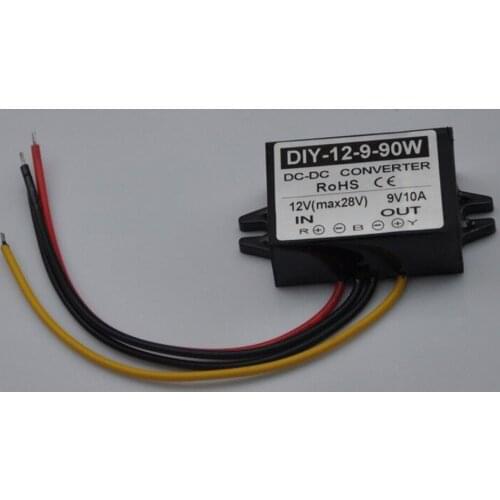 12V(11.5V-28V) Step Down 9V 10A 90W DC-DC Converter Module DC Buck Converter Car Power Adapter Voltage Regulator Waterproof