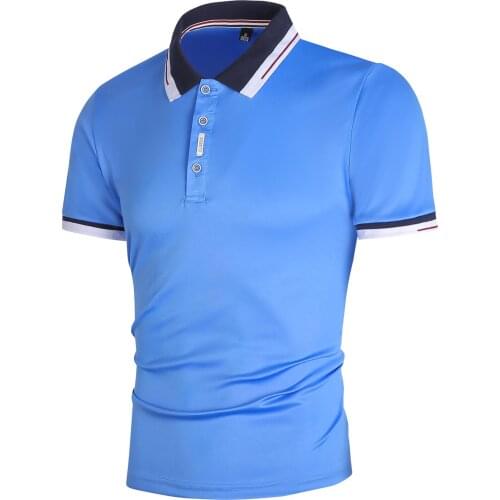Men Polo Shirt Men Short Sleeve Polo shirts Solid color Polo New Clothing Summer Streetwear Casual Fashion Men tops