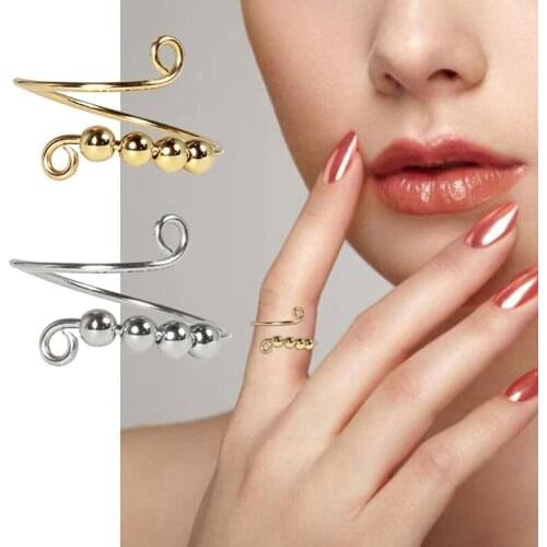 Spinning Fidget Peace Rings Spinner Open Rings for Anxiety Worry Rotatable Ring Relieving Stress Valentines Day Jewelry Gifts