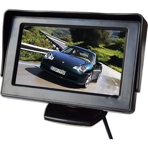 TFT LCD Car Monitor Sun Shield 4.3 Inch Screen For Rear View Camera DVD Parking Assistance PAL/NTSC Compatible Colourful Display