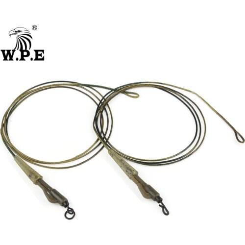 W.P.E Carp Fishing Line 3pcs/pack Braided Lead Core Leader Hair Rig Lead Clip Swivel Connector Feeder Carp Fishing Tackle Pesca