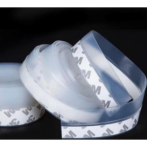 1M Door Bottom Seal Strip Weather Window Rubber Seal Weatherstrip Windproof Dust Self Adhesive Door Windshield Sealing Tape