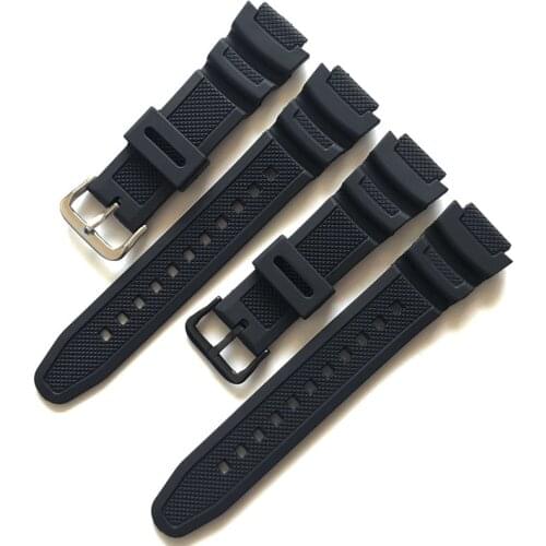 Waterproof Drop Resistance Sport Replacement Strap For Casio AQ-S810W S800 MRW-200 MRW200 W735 752H Black White Color Watch Band
