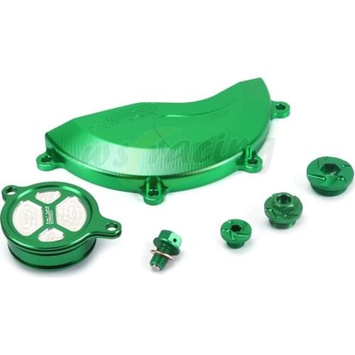 CNC Engine Cover Protector Guard Timing Drain Screw Bolt Oil Filter Cap For Kawasaki KXF450 KX450F 2006-2011 2012 2013 2014 2015